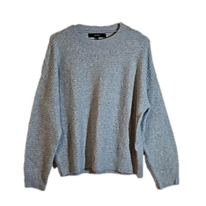 Vero Moda Sadella Textured Crewneck Sweater Blue Soft Size M
